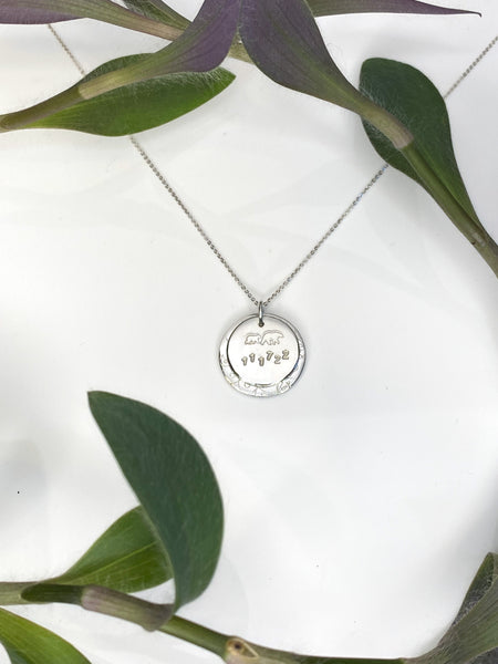 Personalised mama bear breastfeeding celebration necklace