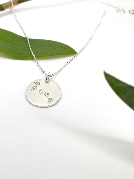 Autumn leaves handmade sterling silver necklace