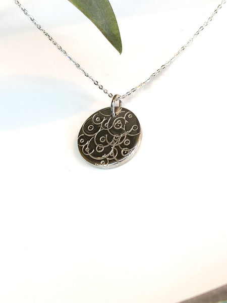 Abstract breastfeeding design necklace