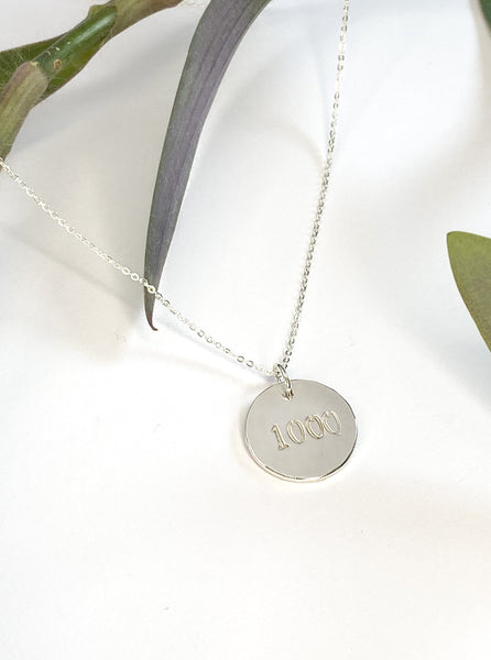 1000 days breastfeeding celebration necklace