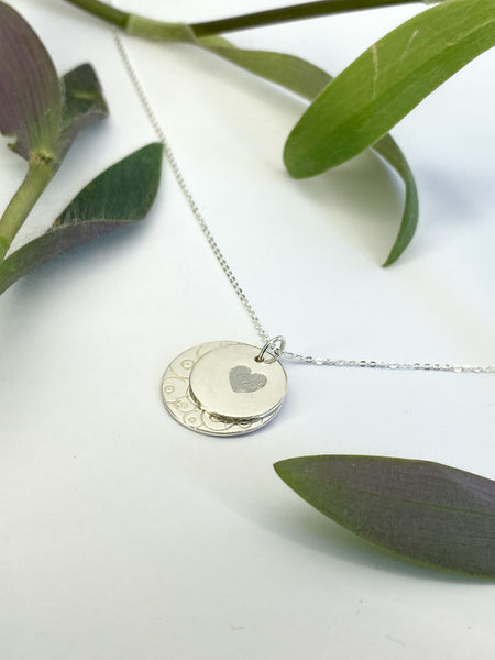 Breastfeeding milestone necklace - silver (6 months)