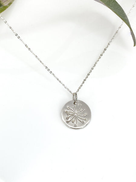 Dandelion seed necklace