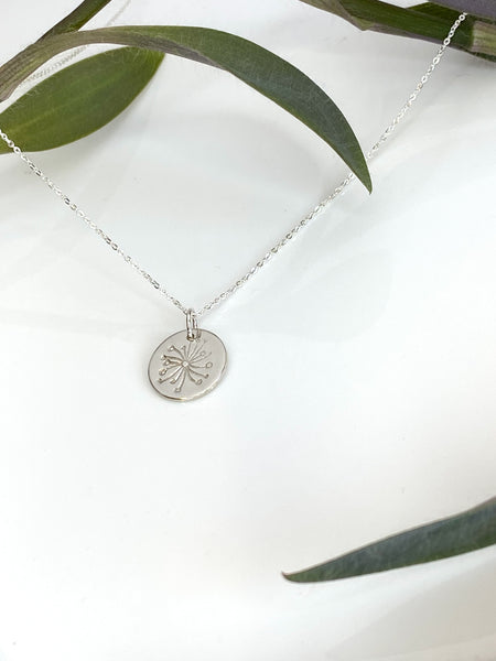 Dandelion seed necklace