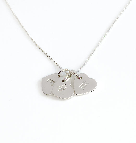 Personalised heart initial necklace