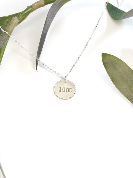 1000 days breastfeeding celebration necklace