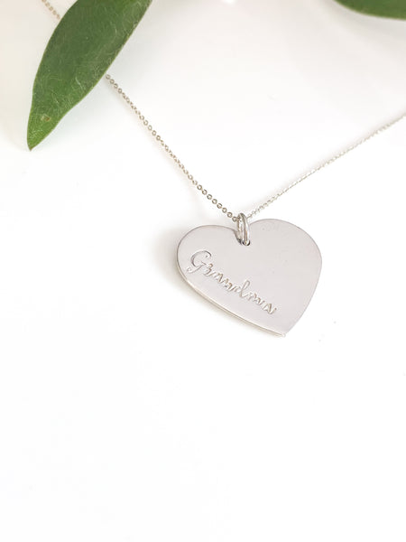 Personalised heart name necklace with initial disc(s)