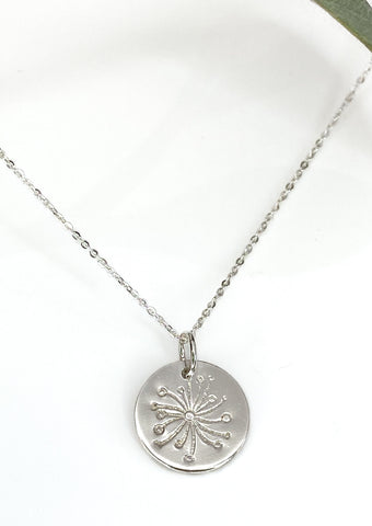 Dandelion seed necklace