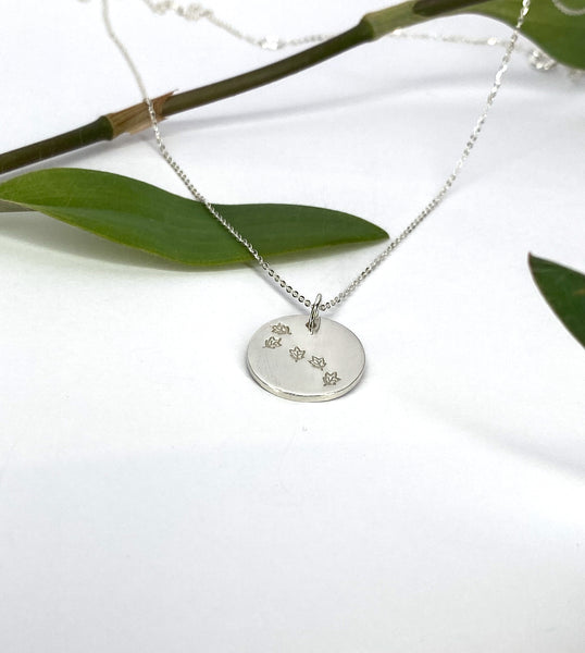 Autumn leaves handmade sterling silver necklace