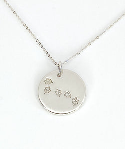 Autumn leaves handmade sterling silver necklace