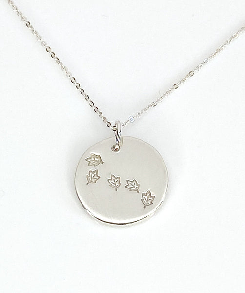 Autumn leaves handmade sterling silver necklace