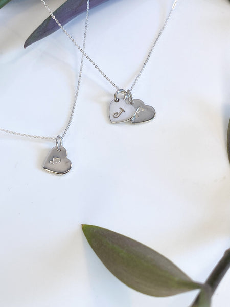 Personalised heart initial necklace