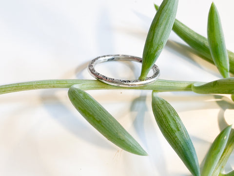 Abstract hearts sterling silver ring